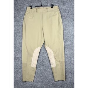 Ariat Pro Series Riding Breeches Womens 32R Tan Knee Patch Equestrian Pants